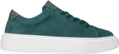 Sneaky Steve Moderne Suède Sneaker met Leren Details Blue Unisex