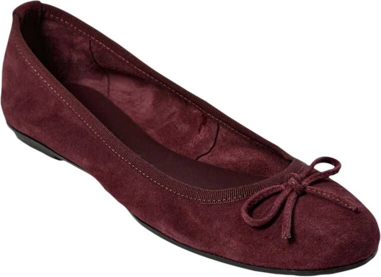 Sofie Schnoor Ballerina Bordeaux Suède Leer Rubber