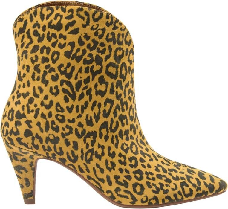 Sofie Schnoor Luipaardprint Hoge Hak Laarzen Multicolor Dames