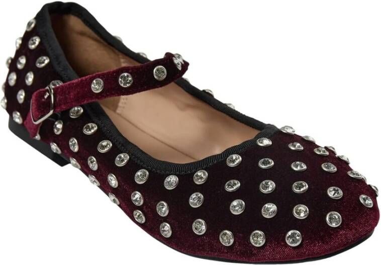 Sofie Schnoor Rode Ballerina Schoenen met Enkelband