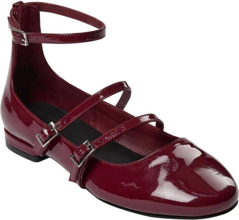 Sofie Schnoor Rode ballerina schoenen met fijne bandjes