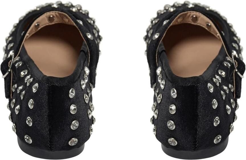 Sofie Schnoor Ballerina van fluweel met strass - Foto 2