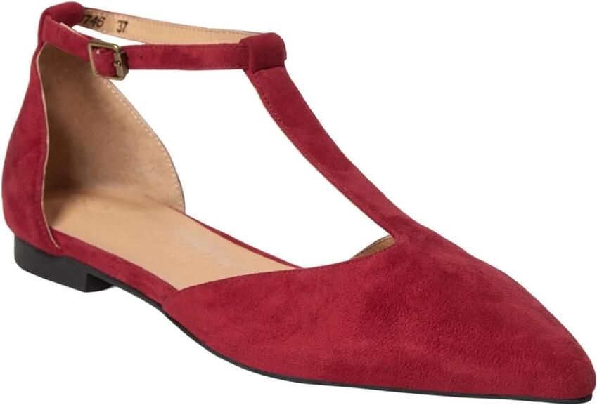 Sofie Schnoor Rode Ballerina Schoenen met Enkelband