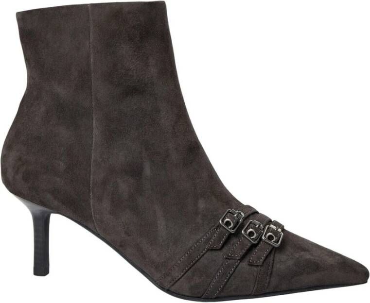 Sofie Schnoor Steen Grijs Stiletto Laars met Bandjes