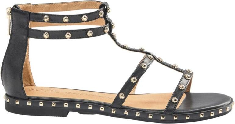 Sofie Schnoor Stijlvolle Studs Band Sandalen Zwart Dames