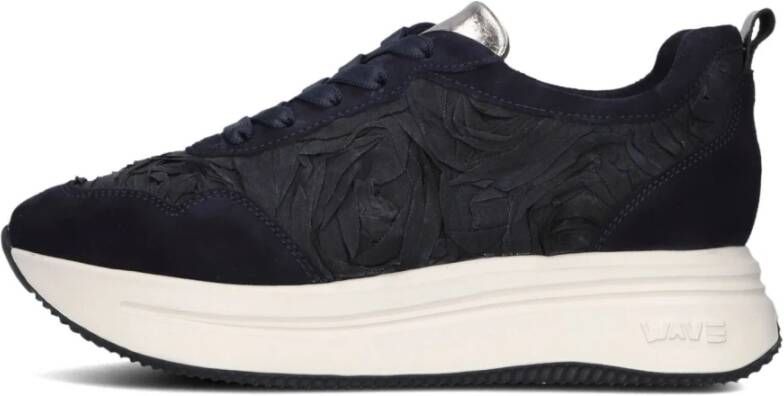 Softwaves Blauwe Suède Lage Sneakers