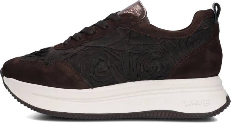 SOFTWAVES Lage Sneakers Dames 9.13.15 Maat: 38 5 Materiaal: Suède Kleur: Bruin