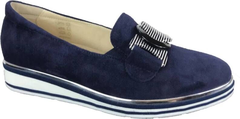 Softwaves Mocassin Schoenen Blue Dames