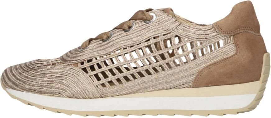 SOFTWAVES Lage Sneakers Dames 9.32.30 Textiel Goudkleurig - Foto 5