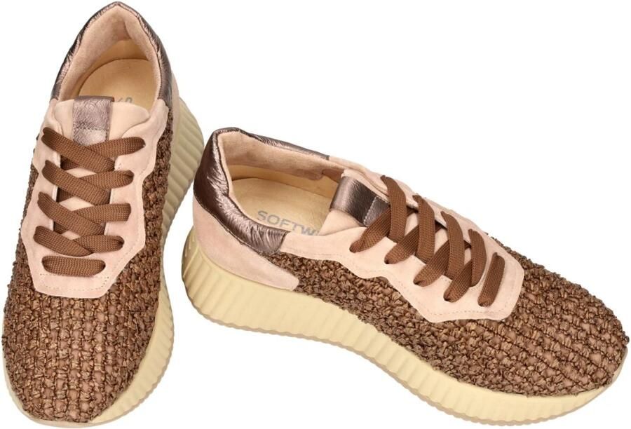 Softwaves -Dames bruin sneakers - Foto 2