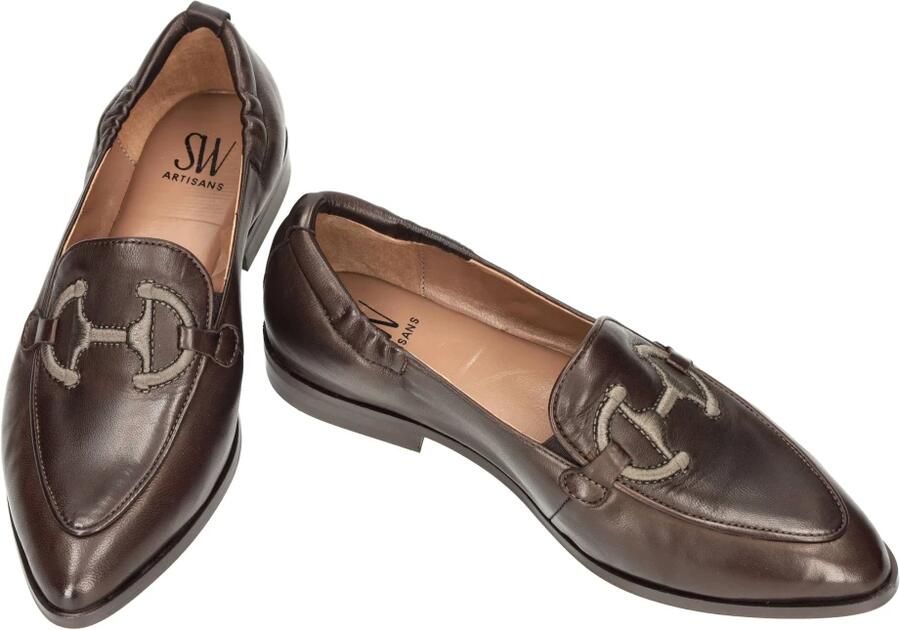 Softwaves -Dames bruin donker ballerina's & mocassins - Foto 2