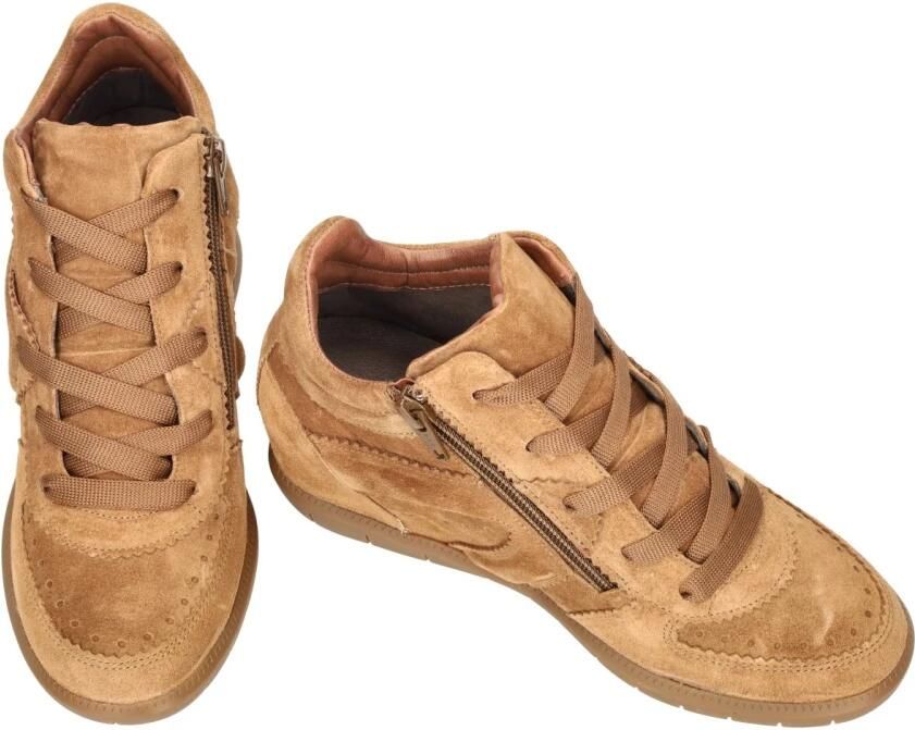 Softwaves -Dames cogna caramel sneakers - Foto 2