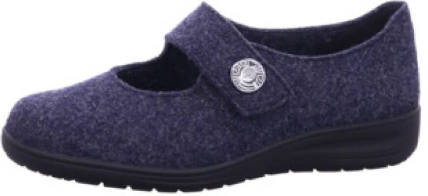 Solidus Blauwe Damesslippers Warm en Comfortabel