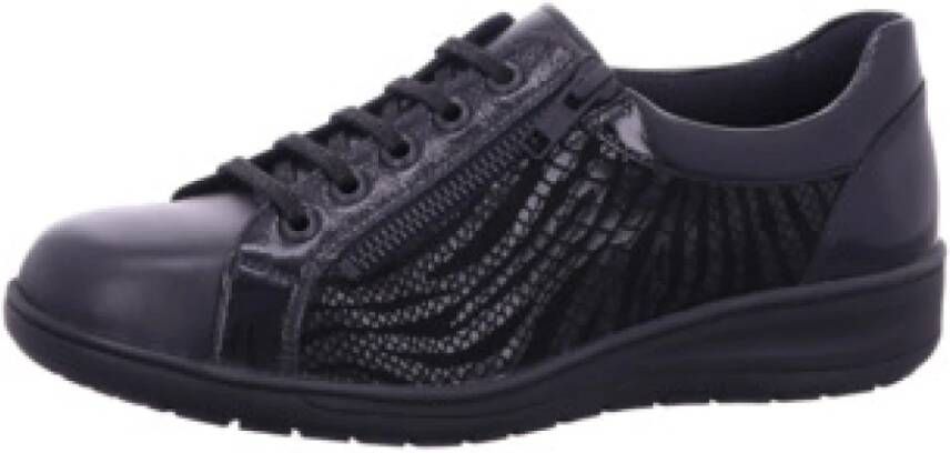 Solidus Casual Veterschoenen in Zwart