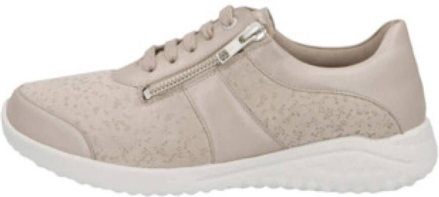 Solidus Solid Beige veterschoen met rits en stretch - Foto 2