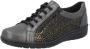 Solidus Solid 30525 Anthraciet kleurige dames brede veterschoen met rits - Thumbnail 2
