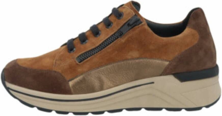 Solidus Solid 30559 Bruin combi dames sneaker wijdte K