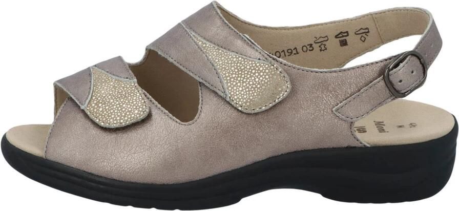 Solidus Solid 40448 Taupe kleurige extra brede dames sandalen - Foto 4