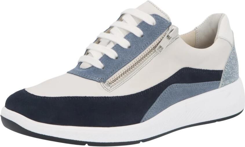 Solidus Dames sneaker Extra breed wijdte K uitneembaar voetbed Artikel 65019.80800 Blauw wit combinatie - Foto 3
