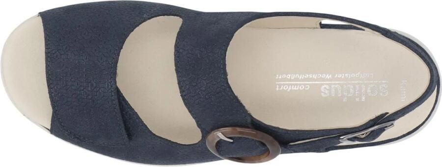Solidus Dames sandalen Extra breed wijdte K 79105.80804 blauw - Foto 4