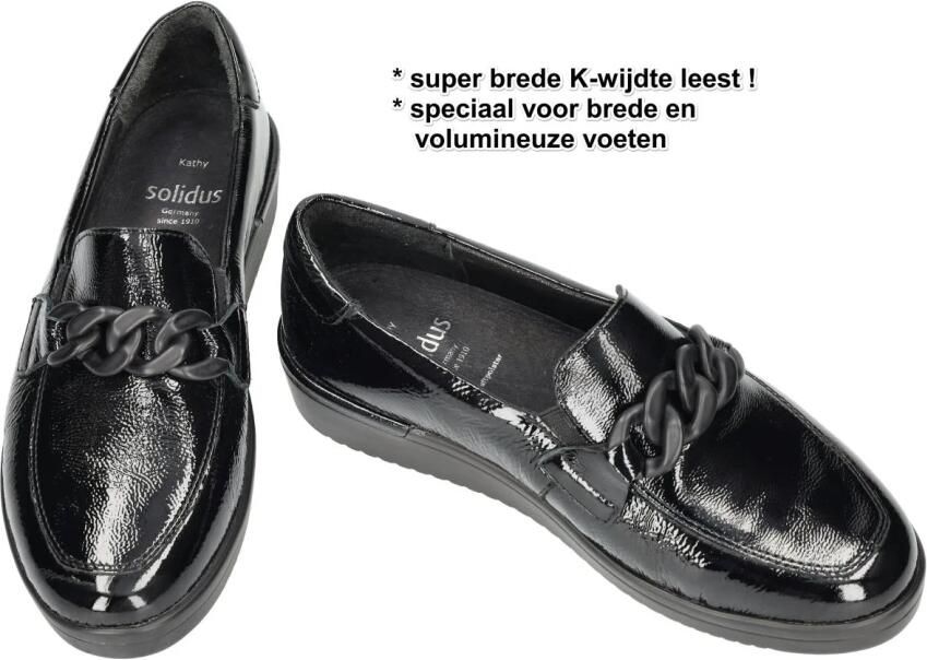 Solidus 51013 Kathy Zwart lak moccassin K Kleur Zwart) - Foto 4