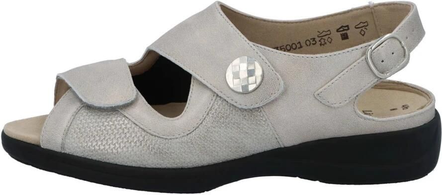 Solid 73500 20715 Lichtgrijs Dames sandaal met stretch - Foto 2