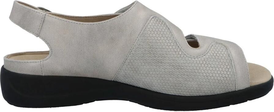 Solid 73500 20715 Lichtgrijs Dames sandaal met stretch - Foto 3