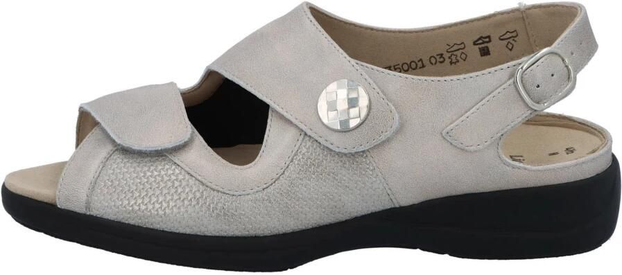 Solid 73500 20715 Lichtgrijs Dames sandaal met stretch - Foto 2