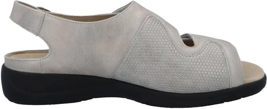 Solid 73500 20715 Lichtgrijs Dames sandaal met stretch - Foto 3