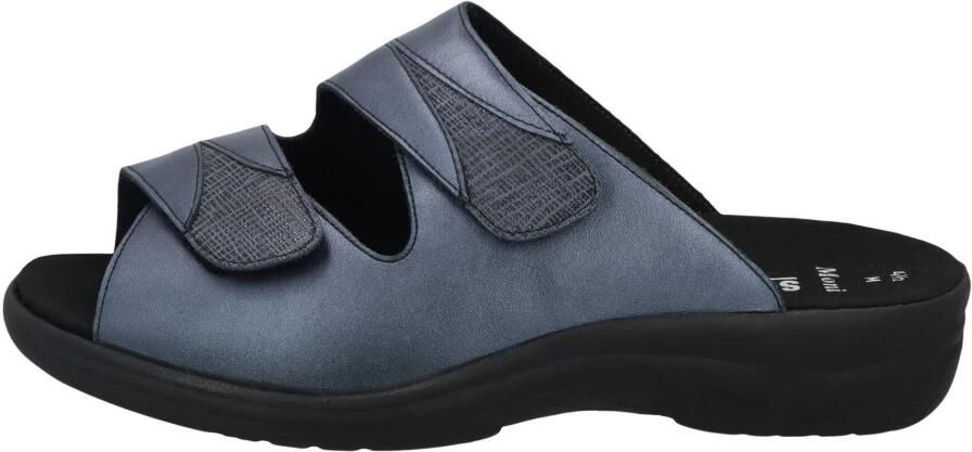 Solidus Blauwe damesslide sandalen comfort stijl