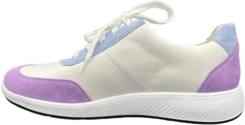 SOLIDUS Sneakers laag crème lichtblauw sering