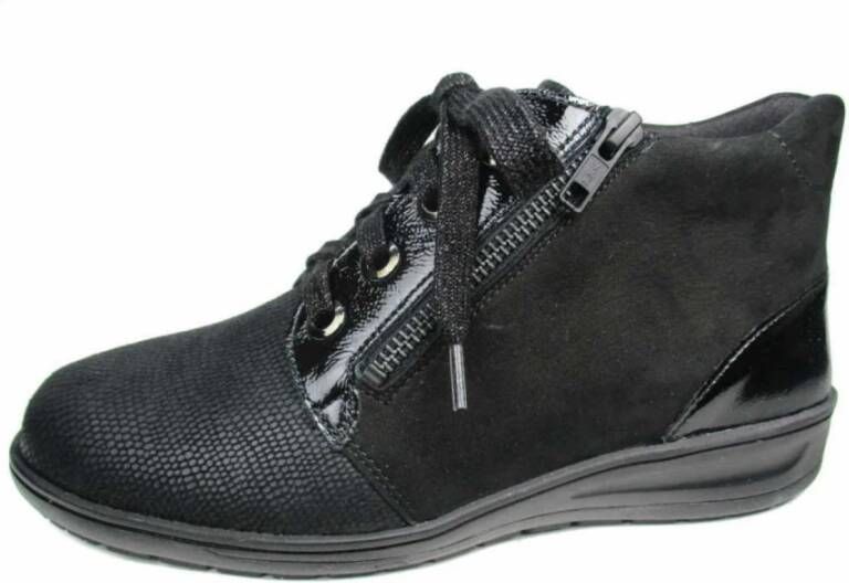Solidus Zwarte Veterschoenen voor Dames