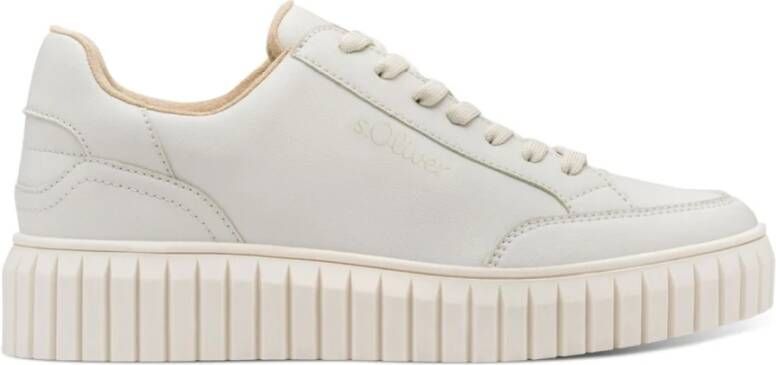 s.Oliver Beige Vetersneakers voor vrouwen