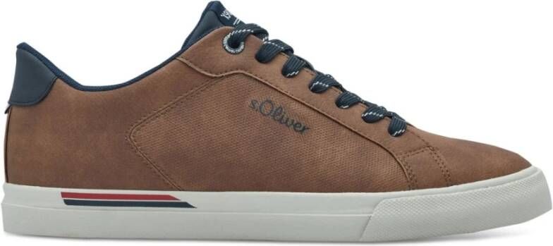 s.Oliver Bruine Vetersneakers voor Mannen