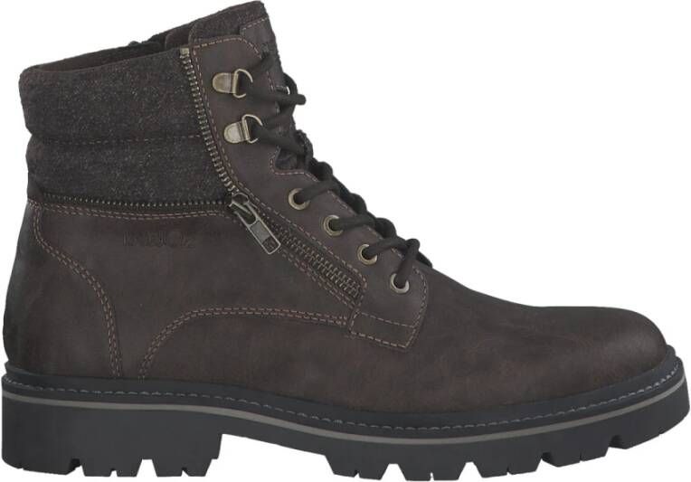 s.Oliver Donkerbruine Casual Enkellaarsjes Brown Heren