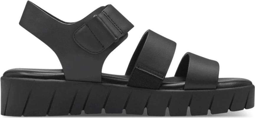 S.Oliver Zwarte Casual Platte Sandalen Vrouwen
