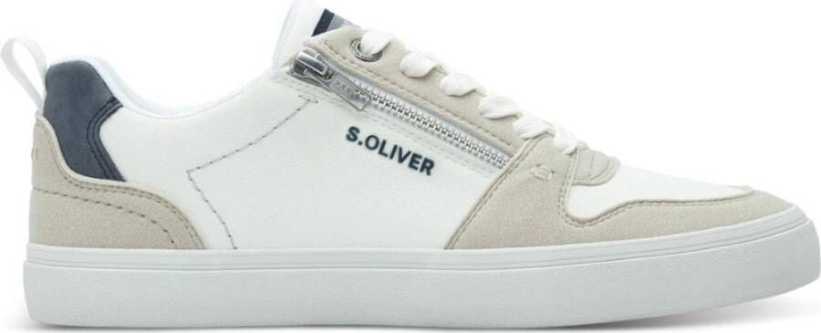 S.Oliver Witte Vetersneakers voor Mannen