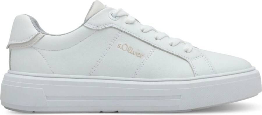 s.Oliver Witte Vetersneakers voor Vrouwen