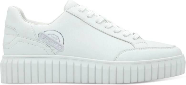 S.Oliver Witte Vetersneakers voor Vrouwen