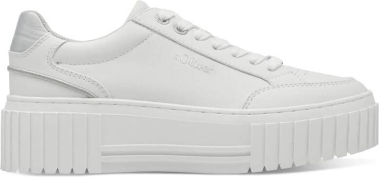 S.Oliver dames sneakers met plateauzolen wit Uitneembare zool - Foto 3