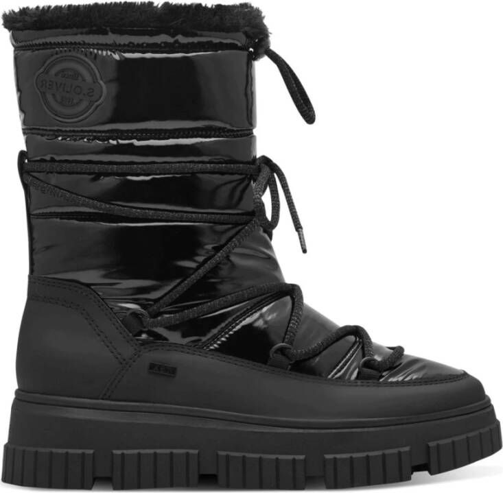 s.Oliver Zwarte gesloten booties voor vrouwen Black Dames
