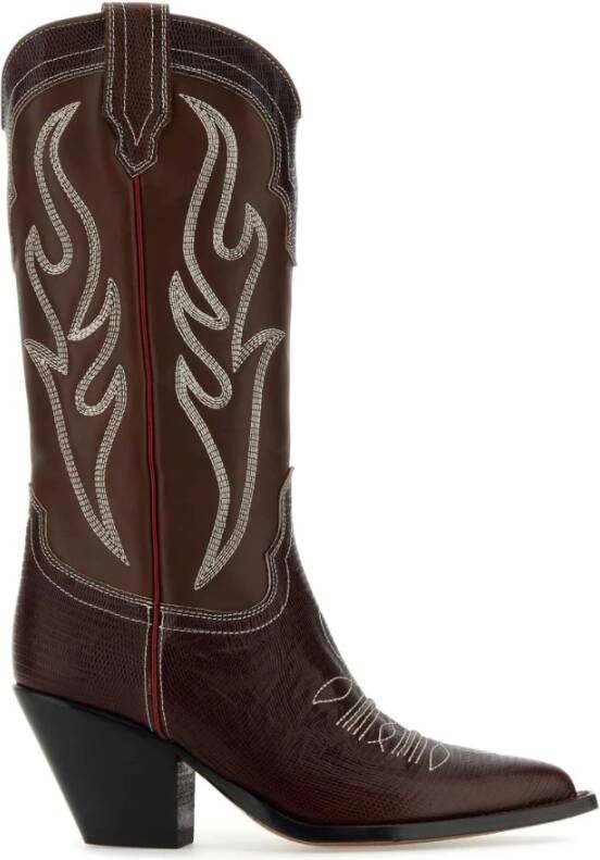 Sonora Bruin leren Santa Fe laarzen hakhoogte 9 cm Bruin Dames