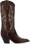 Sonora Bruin leren Santa Fe laarzen hakhoogte 9 cm Bruin Dames - Thumbnail 1