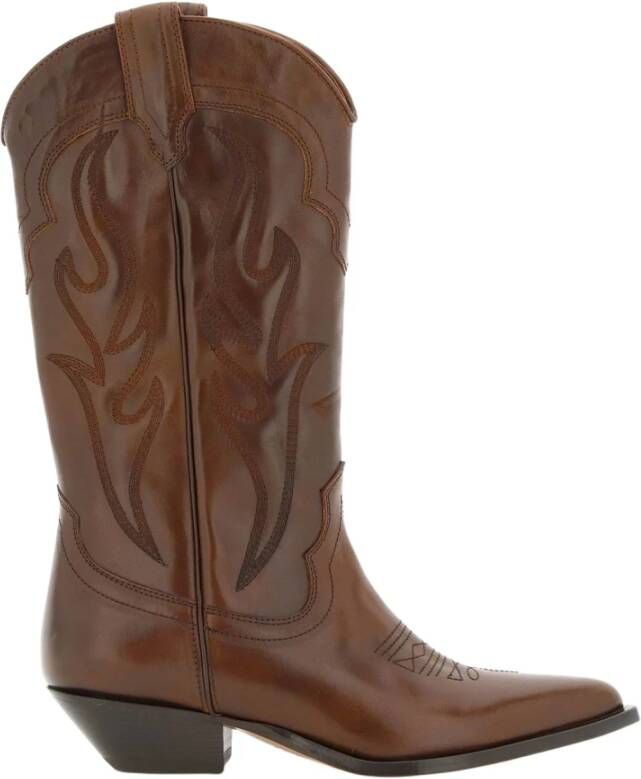 Sonora brushed leather santa fe boots Brown Dames