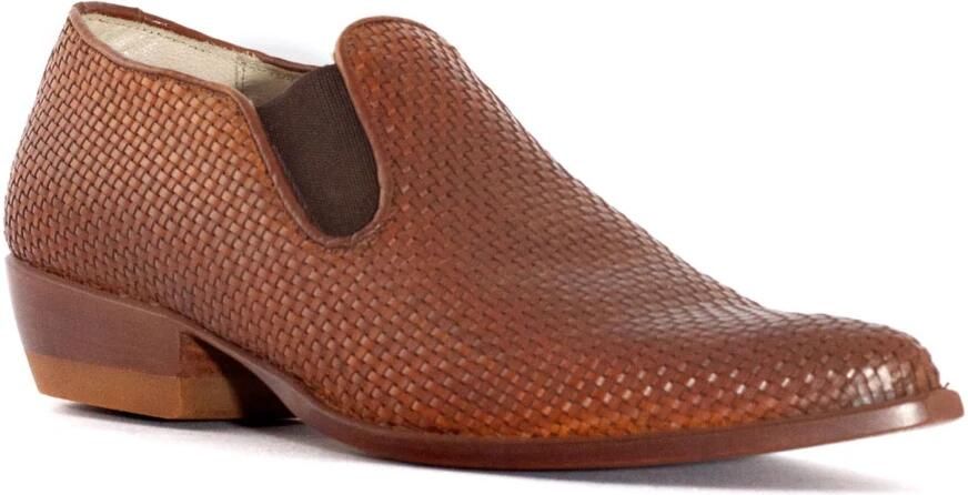 Sonora Bruine Geweven Leren Slip-On Laarzen - Foto 3