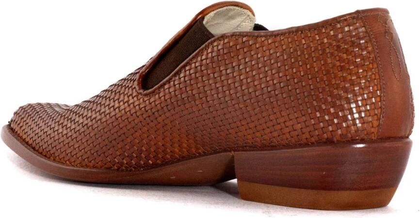 Sonora Bruine Geweven Leren Slip-On Laarzen - Foto 2