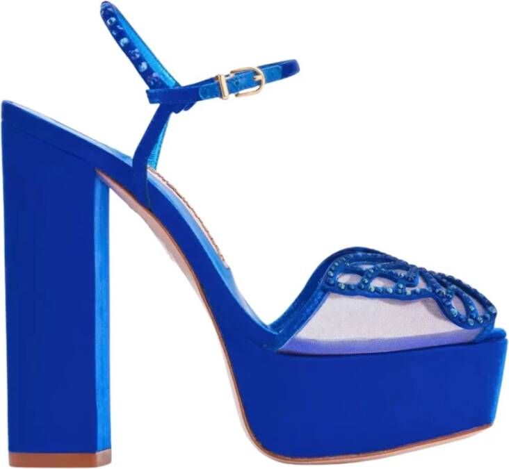 Sophia Webster Blauwe Butterfly Plateau Sandalen