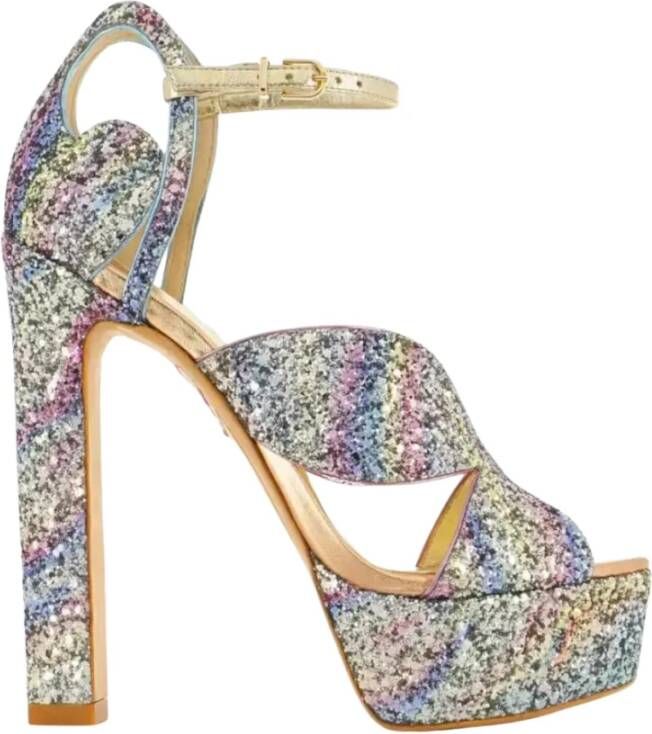 Sophia Webster Glitter Plateau Sandalen Vlinder Vleugels