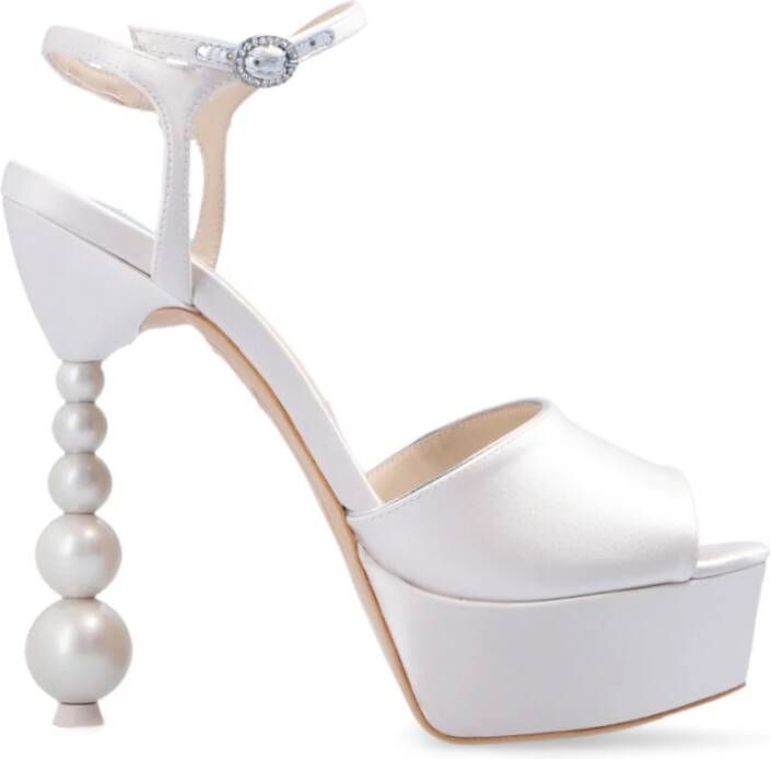Sophia Webster Natalia sandalen met decoratieve hak White Dames