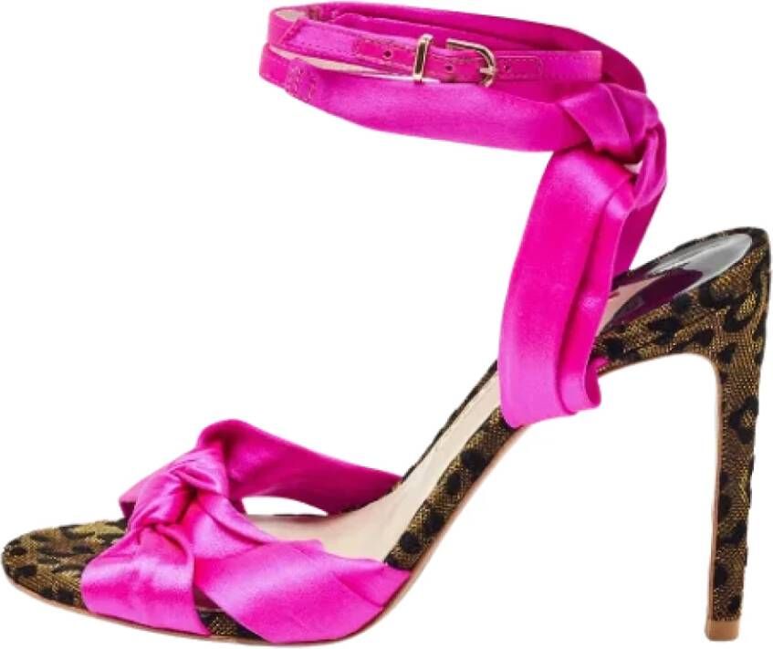 Sophia Webster Pre-owned Satin sandals Pink Dames
